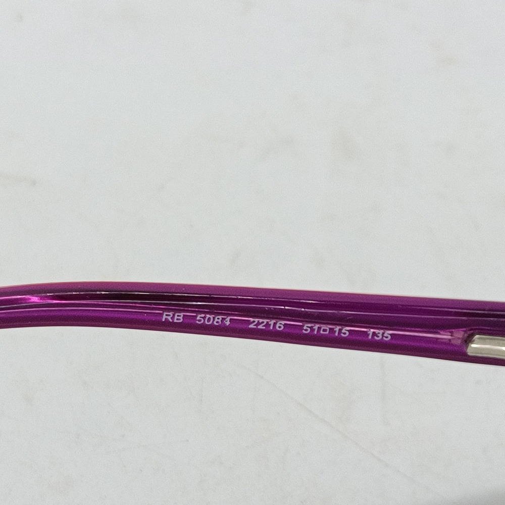 Ray-Ban RB5084 2216 Red Pink 51-15-135 Frames Only 57 - Picture 4 of 6